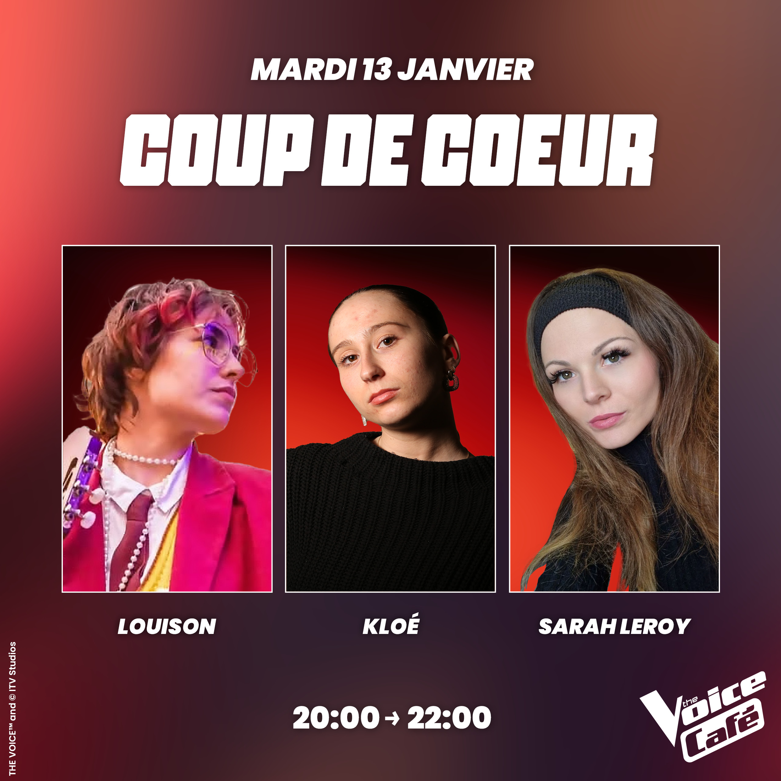 COUP DE COEUR – LA SOIRÉE DÉCOUVERTE DE TALENTS – SARAH LEROY – KLOE – LOUISON